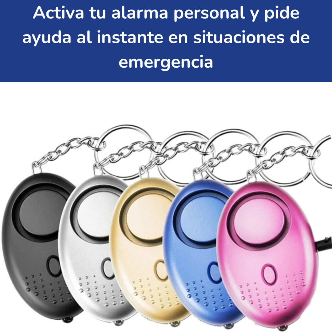 ALARMA PERSONAL DE EMERGENCIA 130DB CON LLAVERO DE SEGURIDAD