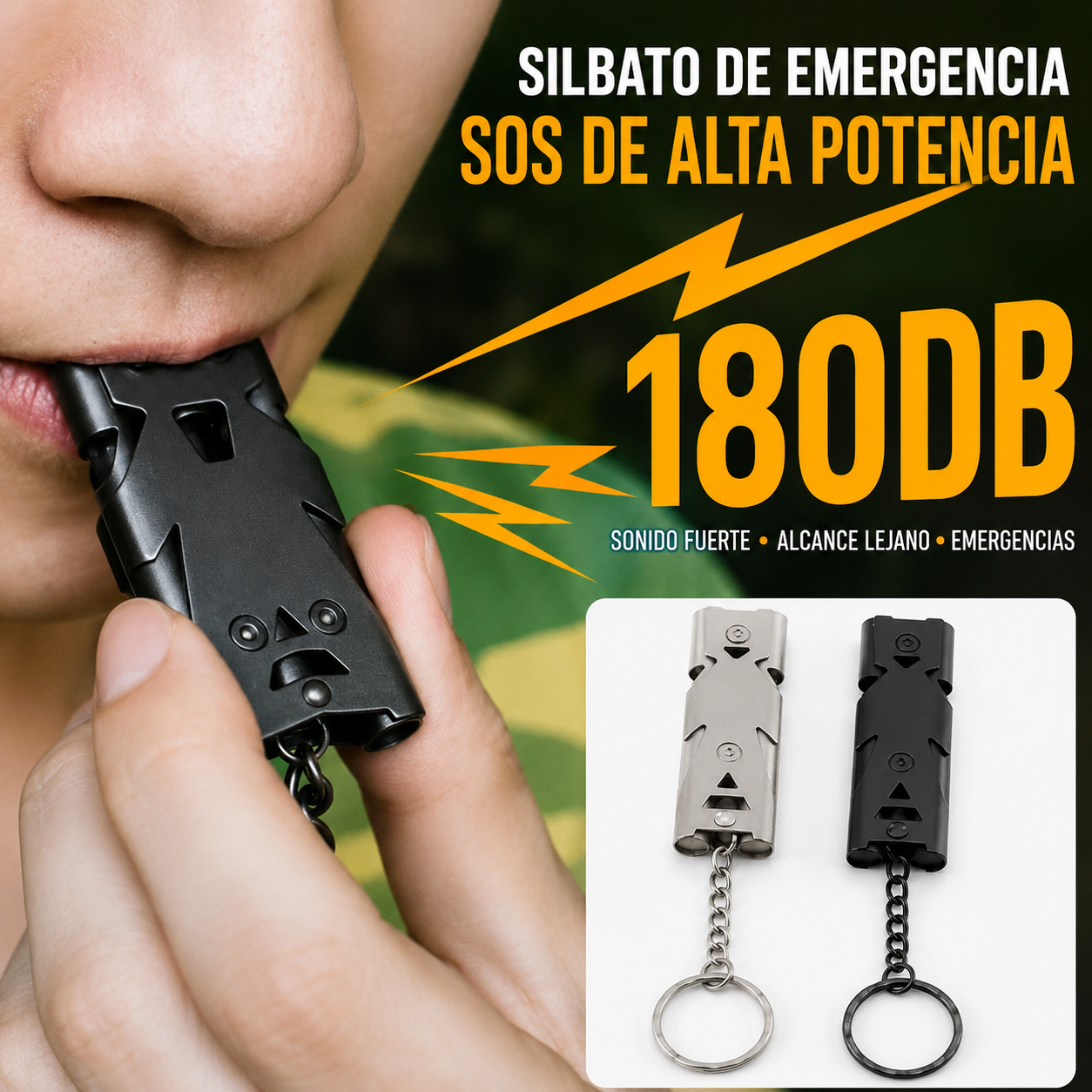 SILBATO DE EMERGENCIA SOS DE ALTA POTENCIA 180DB