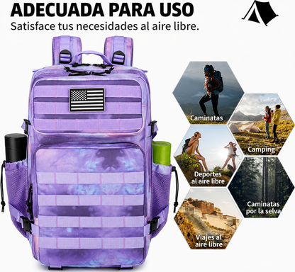 MOCHILA TÁCTICA IMPERMEABLE PARA CAMPING, SENDERISMO Y USO EXTERIOR