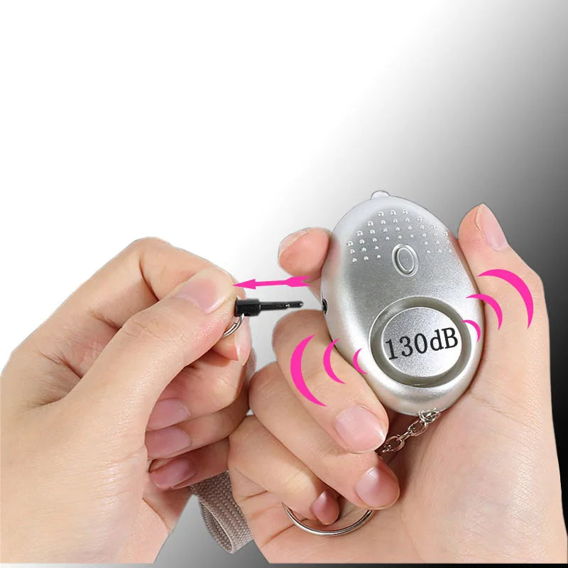 ALARMA PERSONAL DE EMERGENCIA 130DB CON LLAVERO DE SEGURIDAD